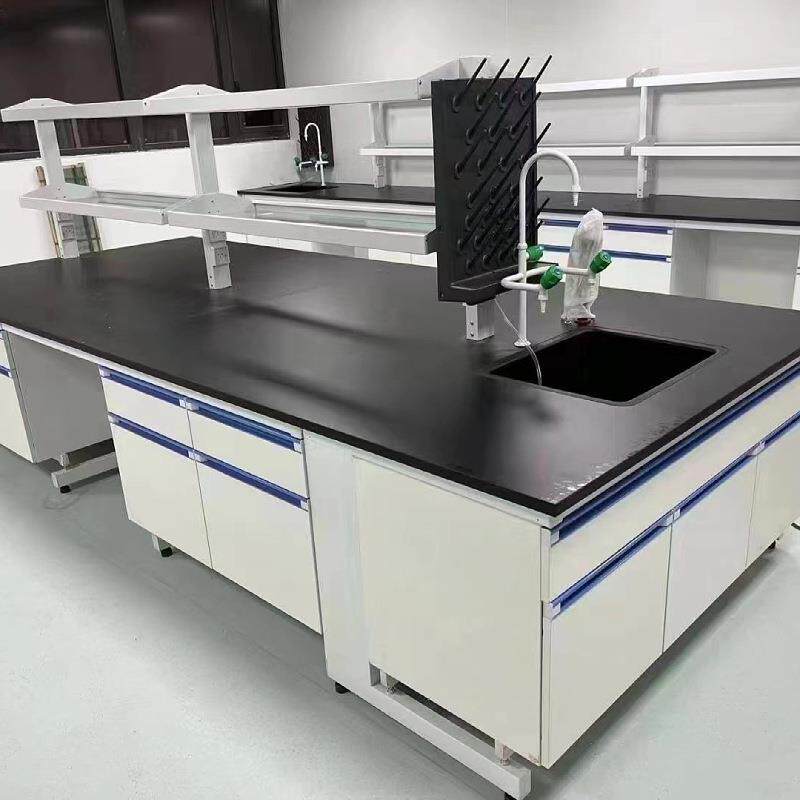 全钢实验台实验室化验室操作台试验台实验桌边台钢木实验台