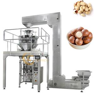 大型立式多功能白果夏威夷果包装机全自动称重定量电子秤工厂试机