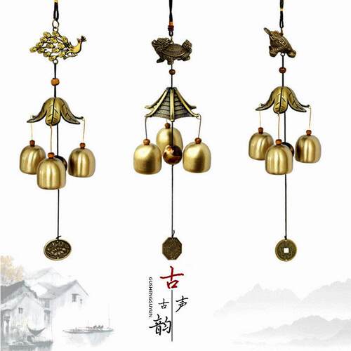 纯铜星月神话风铃挂饰门饰 民族风吉祥复古门铃提示铃 新中式风格