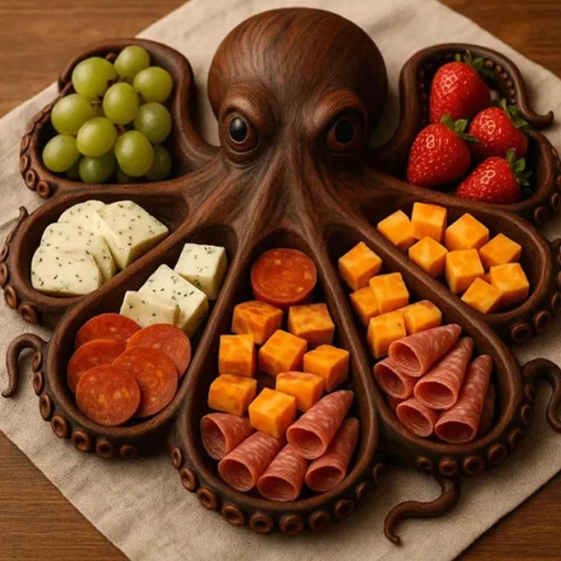 跨境新款Octopus Charcuterie Platter章鱼熟食拼盘厨房托盘