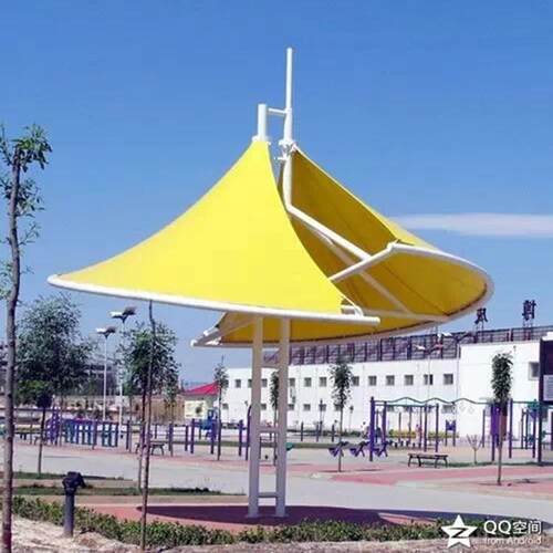 加工膜结构车棚雨篷汽车蓬膜布张拉膜自行车棚景观棚膜材安装钢构