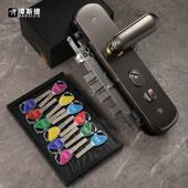 超C级防盗门机械锁套装 家用入户双开大门不锈钢通用型木门锁加厚