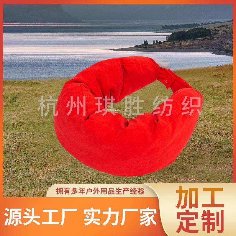 中国红颈枕毯多用途便携舒适柔软颈枕自带收纳袋防水毯子户外毯