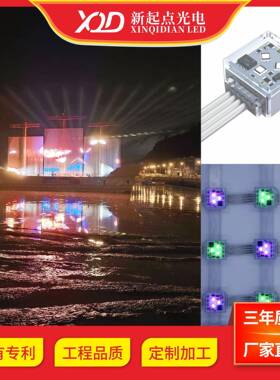 新起点LED网格屏H2020三灯P62.5柔性透明像素广告显示屏厂家