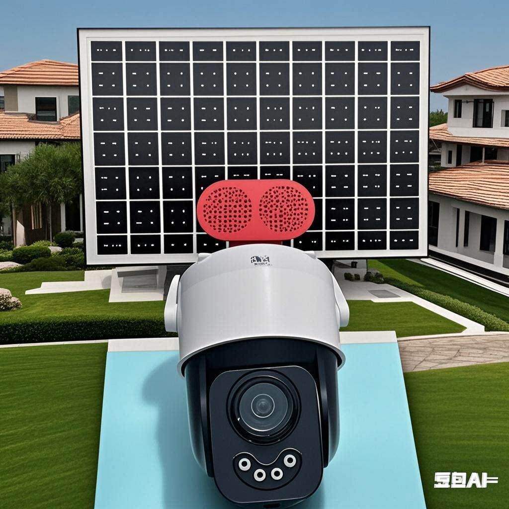 太阳能监视器摄像头夜视无光全彩家用远程4G无线室外无电无网