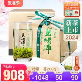 2024新茶上市碧螺春茶叶洞庭苏州东山茶厂，明前特级一等200g纸包