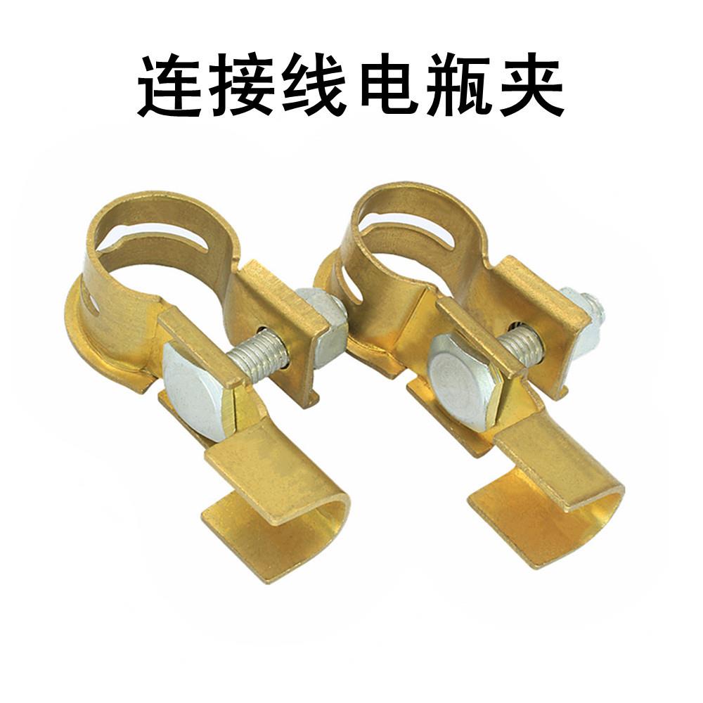 工厂 纯黄铜连接线电瓶卡头 35方加厚汽车电瓶夹端子桩头