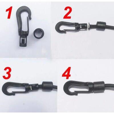 Strong Hooks 8mm for Rowing Boats Lanyard Leash Coiled