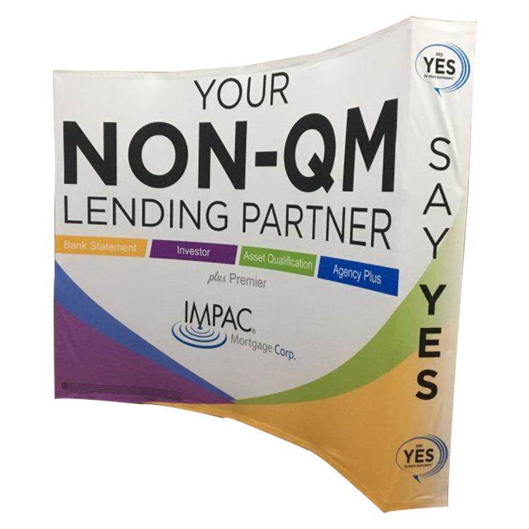 弧形快幕秀签到板会议签到处活动直背景板展签墙拉网KGY架无名工