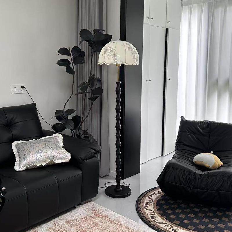 法式中古风客厅灯落地灯高级感沙发旁边几卧室床头设计师立式台灯