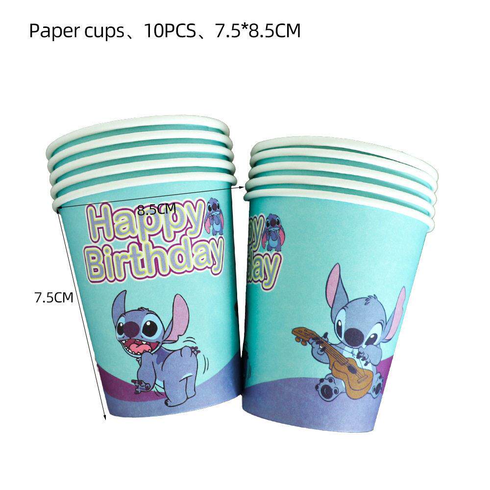Lilo Stitch Birthday Decorations Disposable Tableware Set Pa