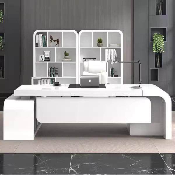 豪华现代l形首席执行官老板书桌办公家具桌套装经理行政办公桌