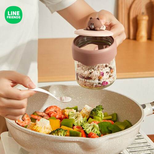LINE FRIENDS调味盒家用组合套装厨房收纳盒罐子盐罐分装调味料瓶