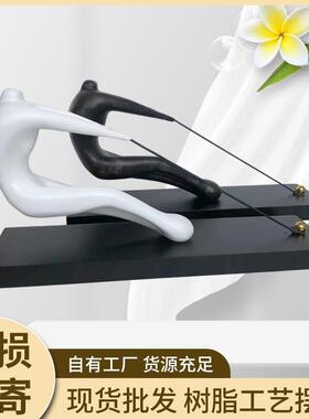运酒动人物树脂工艺品摆件居装件饰艺1术品创意电视柜柜家摆饰品