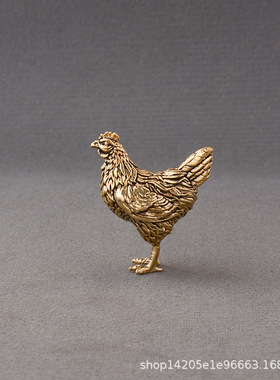 黄铜纯铜摆件桌面公鸡装饰摆件