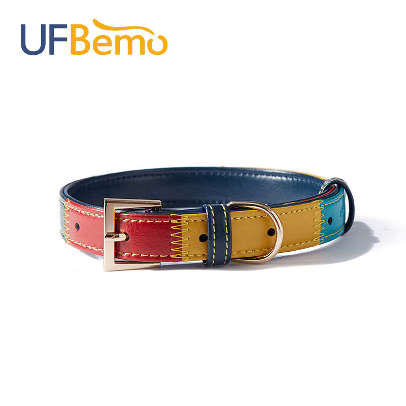 UFBemo宠物狗项圈牵引中小大型犬柯基皮质防脱不勒脖定制刻字颈圈