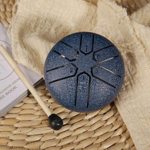 Mini 3 Inch 6 Tone Steel Tongue Drum Mini Hand Pan Drums Dru