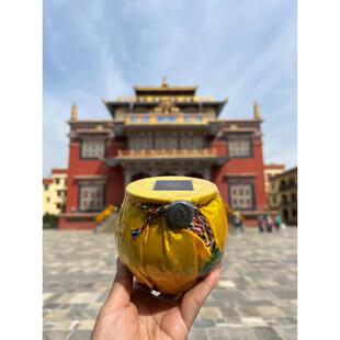 尼泊尔雪谦S贡巴财神地藏莲师宝瓶度母龙王宝瓶镇宅吉祥家宅摆件