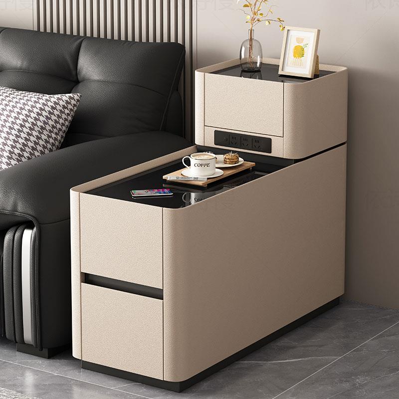 爱莱德2025新款轻奢高级感沙发旁的侧边柜客厅多功能角几边几智能无线充