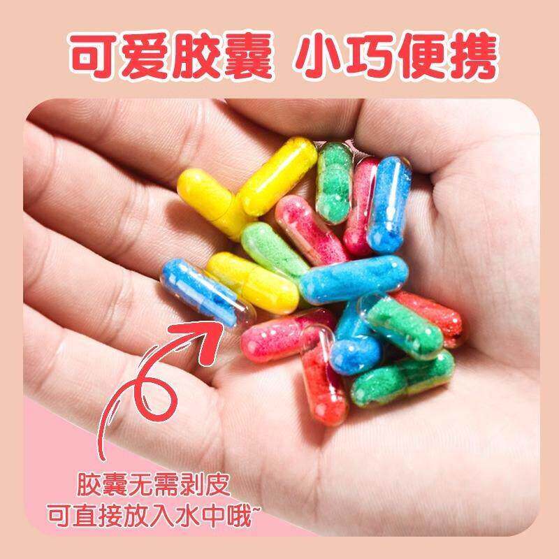 泡水膨胀非洲动物海绵胶囊宝宝洗澡戏水玩具儿童玩水水上神器婴儿