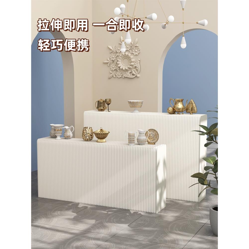展台展示架长岛展示柜可折叠便携式展览产品展示架服装橱窗展示架
