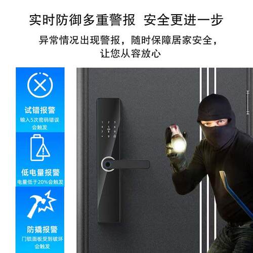 防水智能门锁防冻智能锁防水指纹锁民宿公寓密码远程开 锁密码刷
