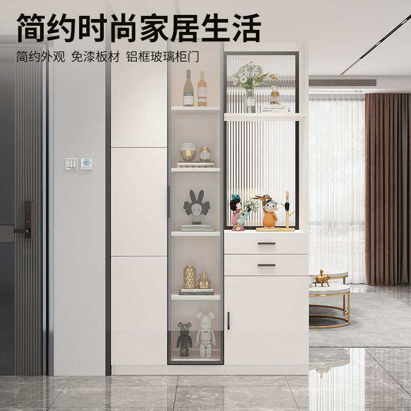 Ehd新款玻璃玄关柜现代简约酒柜门厅柜子鞋柜欧式入户客厅屏风隔