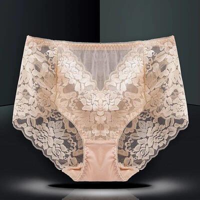 Sexy Women Lace High Waist Tummy Control Underwear Large Siz