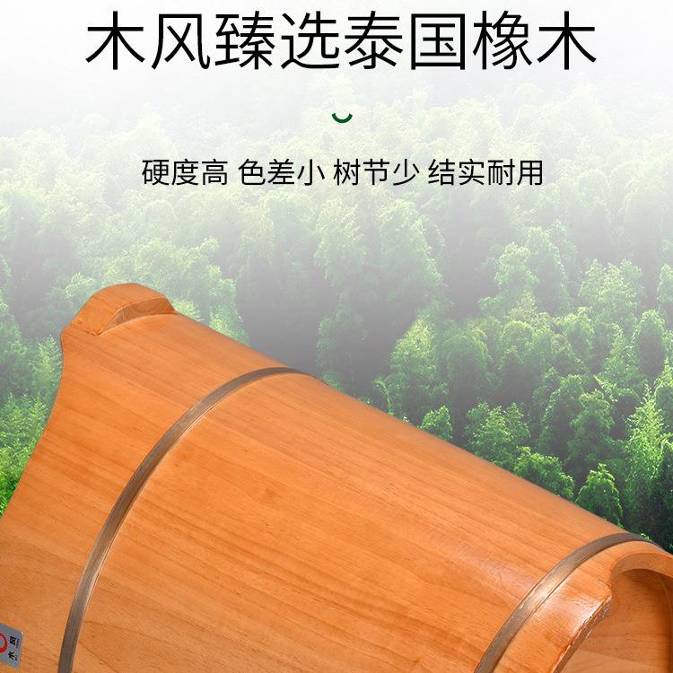 50高泡脚桶木桶家用实木泡脚足浴桶木盆橡木洗脚盆沐足桶