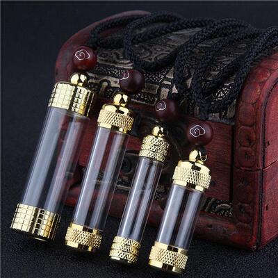 速效救心丸瓶便携手机链空心透明可打开装甘露丸挂脖子符管小瓶子
