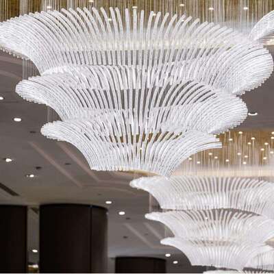 水晶浪漫旋转幻觉艺术吊灯展会高级吸顶灯别墅酒店大堂工程灯轻奢