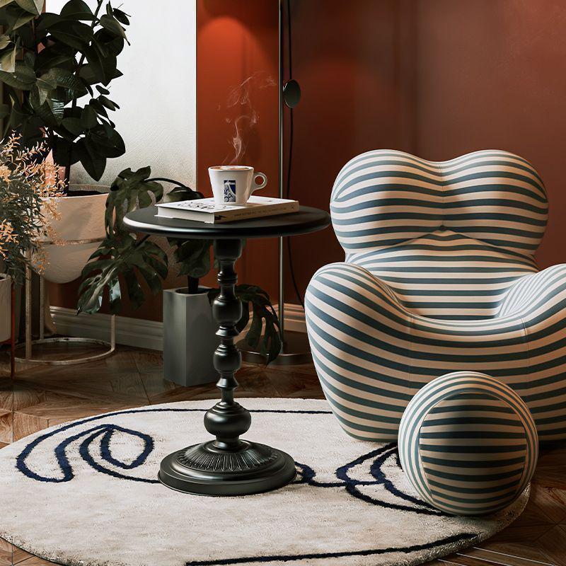 美式简约沙发边几铁艺复古咖啡桌小圆桌阳台小茶几创意床头角几。