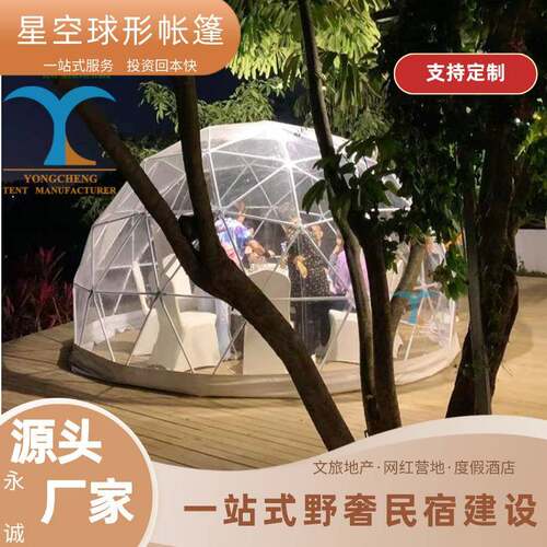 户外摆摊全透明餐饮泡泡屋帐篷小型生日派对包间球形星空帐篷