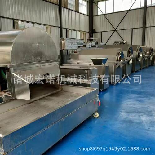 厂家源大炒瓜子葵花籽炒货机LHI时产一吨大型货腰果巴旦木制流水