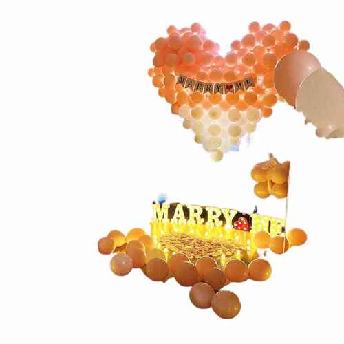 求婚布置情人节表白浪漫创意用品场景装饰卧室内气球网红套餐