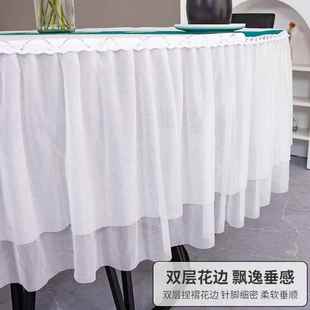 圆桌桌布家用布艺北欧圆形台布阳台圆茶几桌垫防水餐桌布盖巾定制