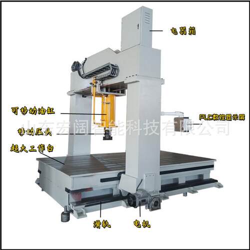龙门式冲压液压机长导轨导向精度稳定闭式压力机框式油压机