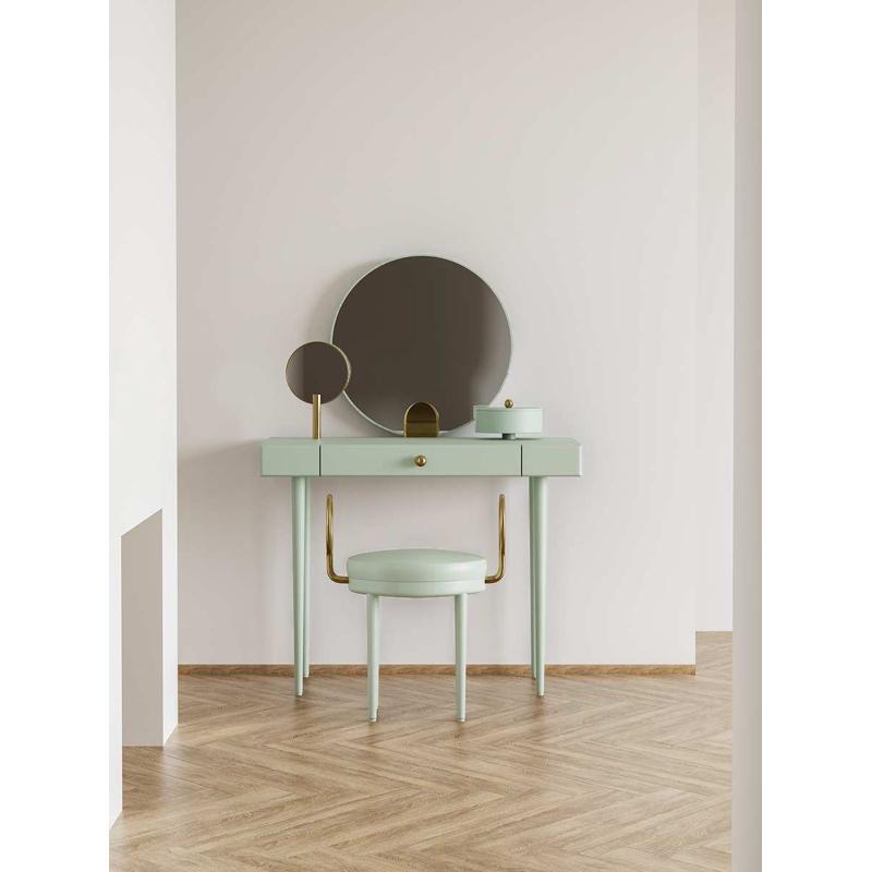 7YX批发西欧法式梳妆台设计师款榉木实木ins风后现代古典轻奢梳妆