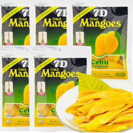 菲律宾风味7d芒果干500g水果，蜜饯宿务雾果脯，休闲零食100gx5包