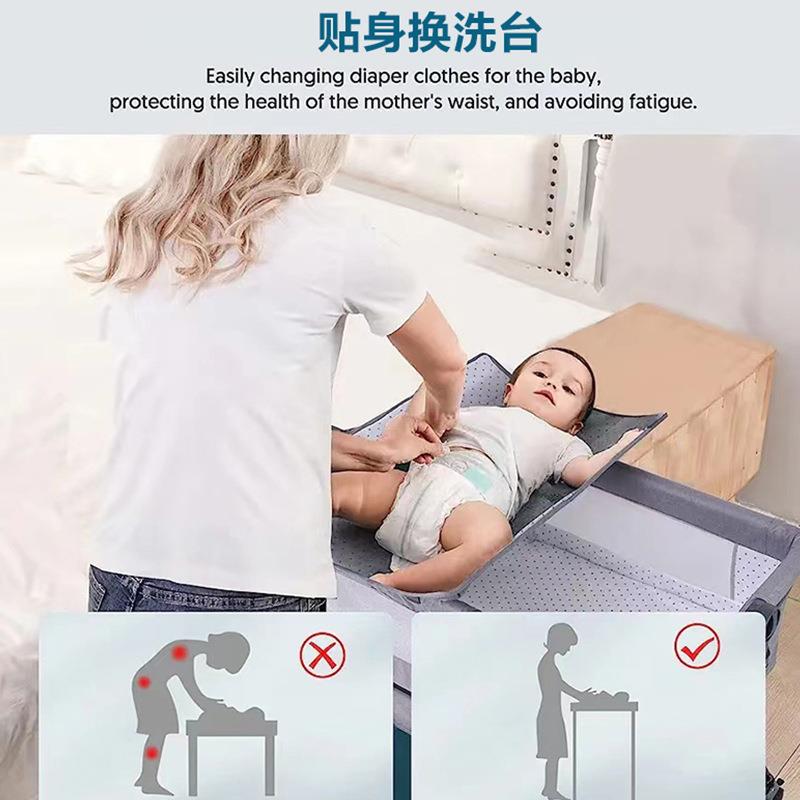 婴儿新生儿拼接大床宝宝摇床床bb儿床童床摇篮床移佐致(收多功能