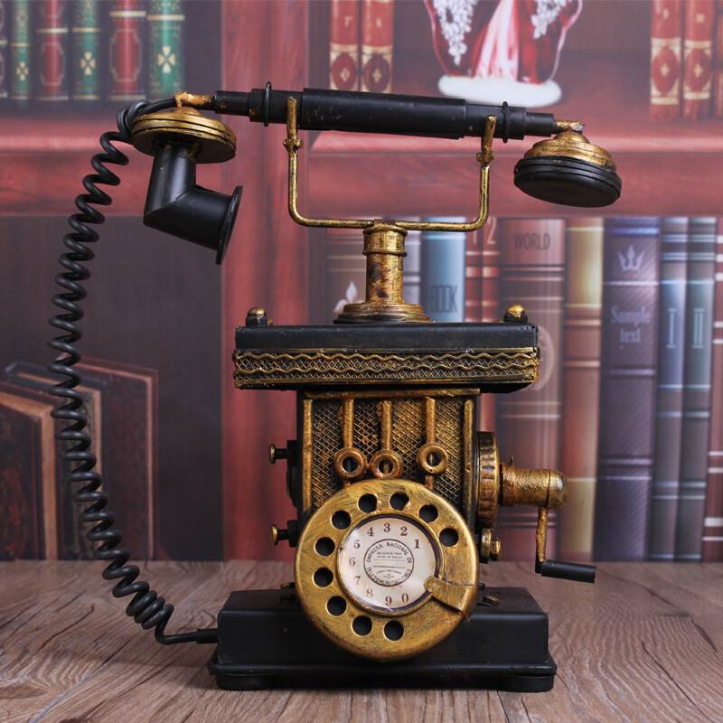 乐惠LeHui 新品铁艺复古电话机模型金属工艺品酒吧咖啡厅创意送人|msdalam kategori Aksesori rumah, hiasan - dari Buy2taobao.com untuk memberikan perkhidmatan ejen Taobao profesional membeli
