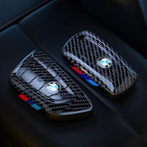 适用宝马x1x3碳纤纹钥匙套1系3系5系8系320li保护壳X5X6包530壳扣