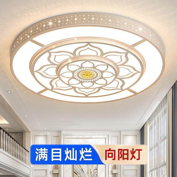 客厅灯2026新款现代轻奢大圆灯花朵大厅主灯家用超亮led吸顶灯2米