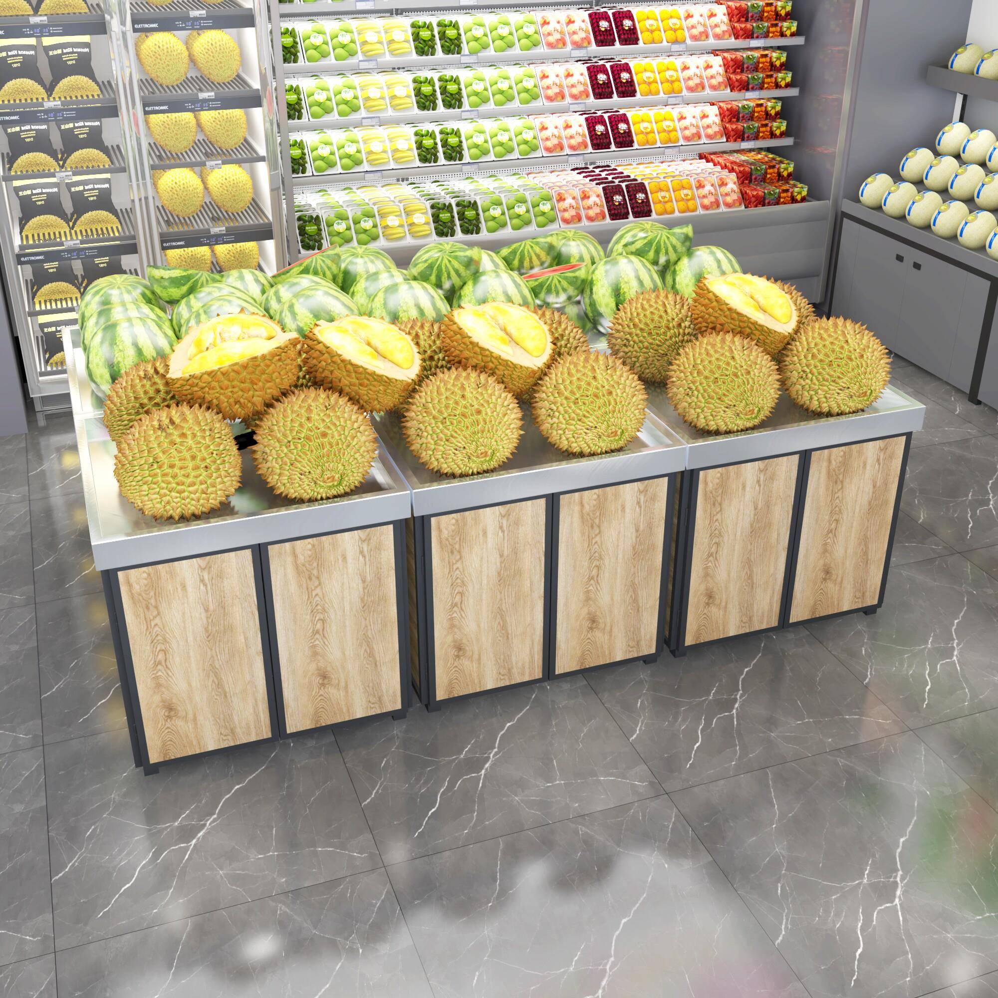 永辉款东来果蔬货架菜架水果店货架超市蔬菜展示架不锈钢生鲜货架