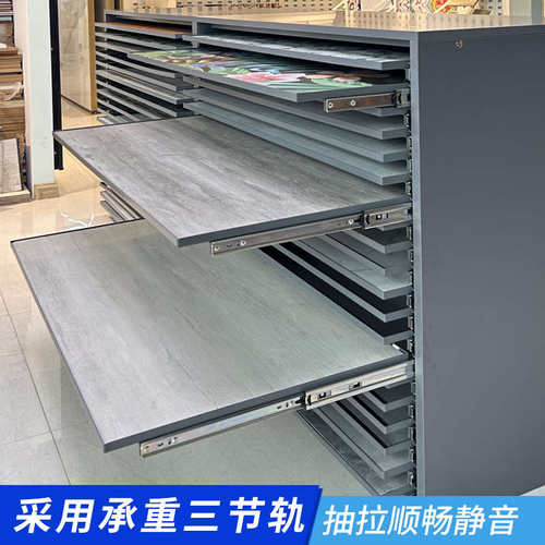 20层抽屉柜大容量瓷砖60*120带层板多功能抽拉柜瓷砖板材展示架