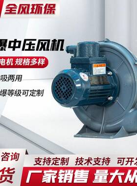 防爆中压风机FX-1/2A耐高温大功率助燃堆肥发酵吹膜除尘真空吸附