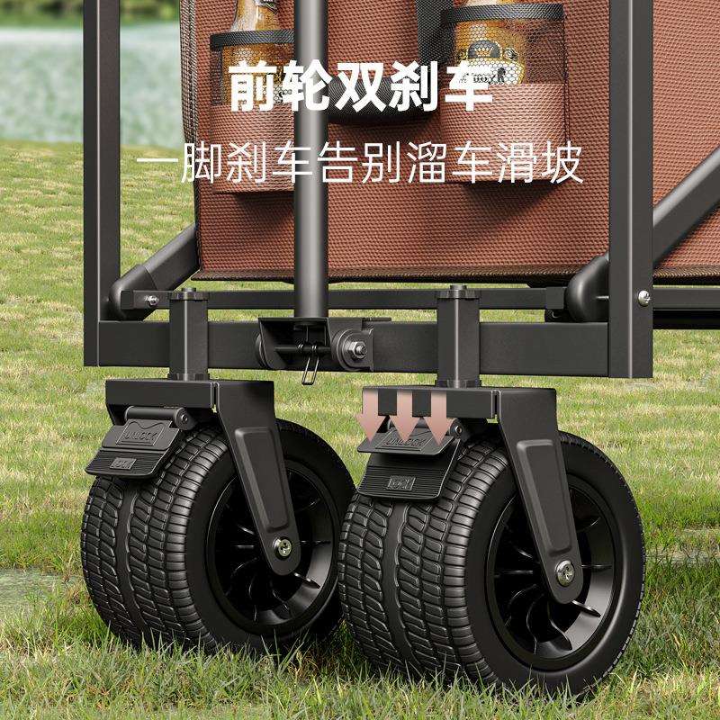 新款直销户外露营推车轻便手拉折叠简易拉杆车购物野营摆摊露营小
