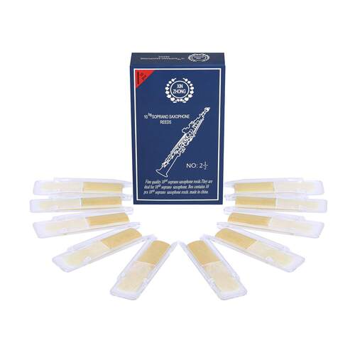 新忠2.5号降E调萨克斯芦苇哨片独立哨片夹簧片10支装黑管哨片