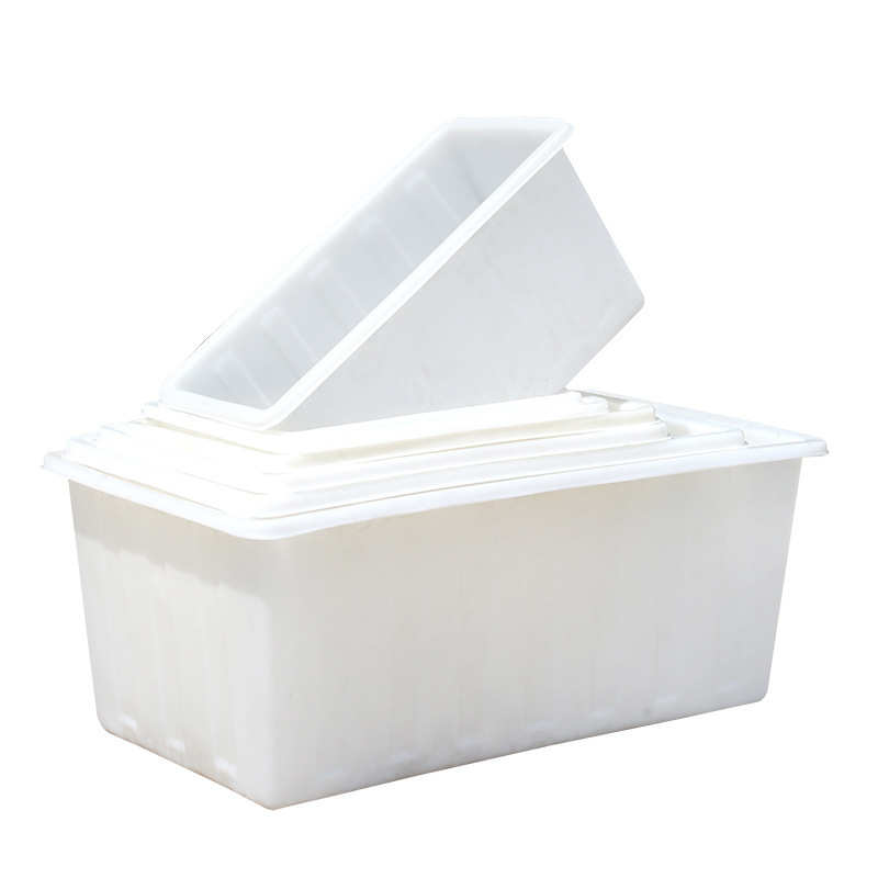 加工定制牛筋水箱方形加厚塑料水箱pe白色水产养殖箱大容量储水桶