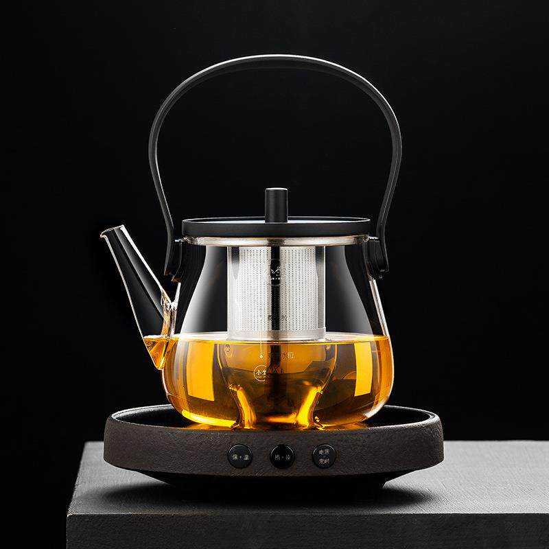 世器磁吸盖子日式厚耐高温玻璃煮茶壶烧水壶大容量全自动蒸煮茶器